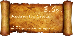 Bogdanovics Szelim névjegykártya